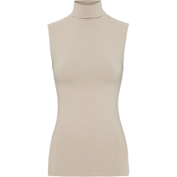 Tim&Simonsen - Rullekrave Bluse Maja - Microfiber sabbia m/lange rmer 