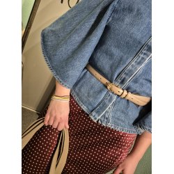 Wilto - Denim Jakke - kort model med vidde �rmer - denim bl�