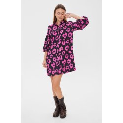 FREE/QUENT FQFLUSS - Kjole med print - sort og pink