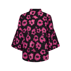 FREE/QUENT FQFLUSS - Bluse med print - sort og pink