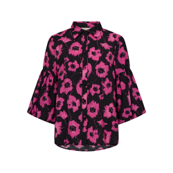 FREE/QUENT FQFLUSS - Bluse med print - sort og pink