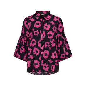 FREE/QUENT FQFLUSS - Bluse med print - sort og pink