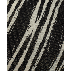 FREE/QUENT - FQISAC Bluse - sort med offwhite mnster