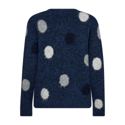 FREEQUENT - FQLOUISA Pullover - med prikket mnster - gr og bl