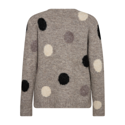FREEQUENT - FQLOUISA Pullover - med prikket mnster - brun og sort