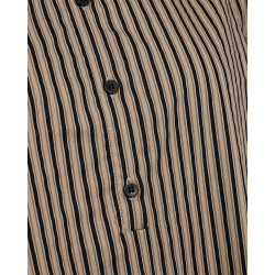 FREE/QUENT FQJOLIE - Kjole stribet - sort og beige