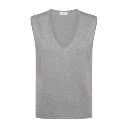 FREE/QUENT - FQJOEL - Strik Top - gr melange