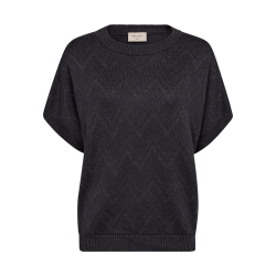 FREE/QUENT FQANILUX - Pullover med korte rmer - mrkegr