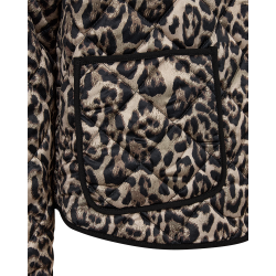 FREEQUENT - FQFIA Jakke - beige og sort leopardprint
