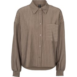 Prepair - Lizette Bluse - taupe stribet