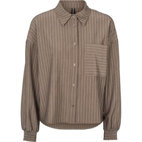 Prepair - Lizette Bluse - taupe stribet