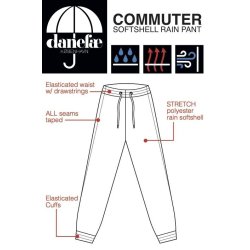 DANEF Kbenhavn - Danecommuter Rain Pants / Regnbukser - sort