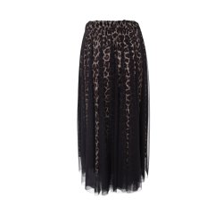 Black Colour - BCLEOMIE Mesh Nederdel - sort med Leo underdel