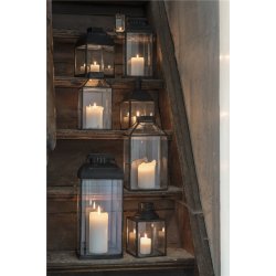 Rund skl i sort metalwire - diameter 18,5 cm