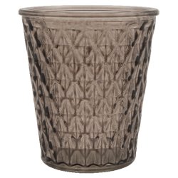 Vase m/tern glas transparent gr