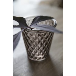 Vase m/tern glas transparent gr