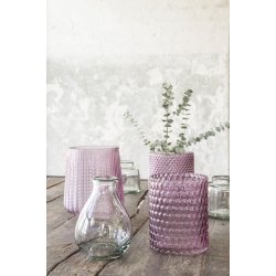 Ib Laursen - Vase konisk smal hals - klart glas