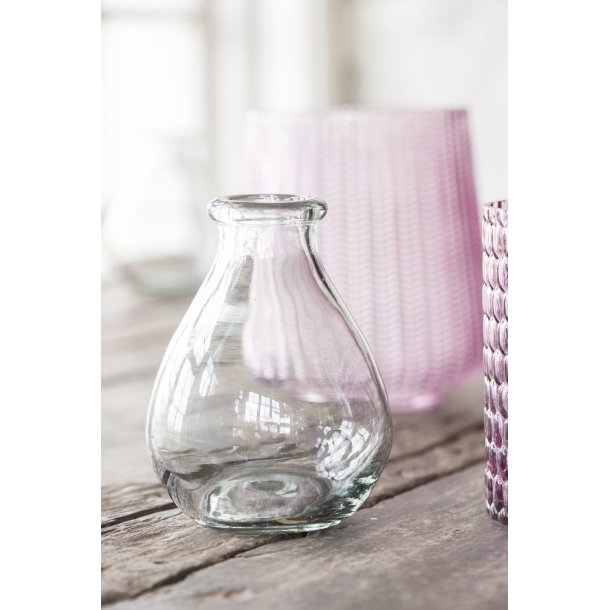 Ib Laursen - Vase konisk smal hals - klart glas