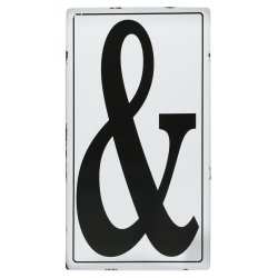 Metalskilt "&" i str. 91 x 50 cm