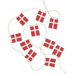 Ib Laursen - Flagranke 10 flag Dannebrog - rd og hvid