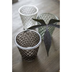 Vase m/tern glas transparent