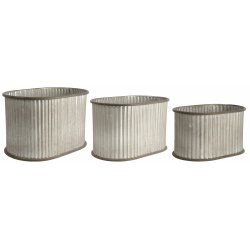 Ib Laursen Zinkbaljer oval m/riller stor