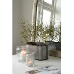 Ib Laursen Zinkbaljer oval m/riller stor