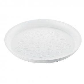 Koziol A-PRIL Serveringsbakke m/blomstermnster 33 cm hvid