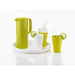 Koziol A-PRIL Serveringsbakke m/blomstermnster 33 cm hvid