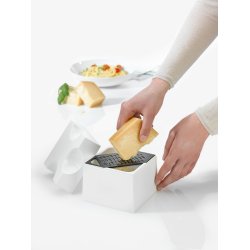 PIECE OF CHEESE Rivejern med beholder - Hvid