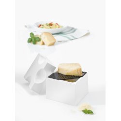 PIECE OF CHEESE Rivejern med beholder - Hvid