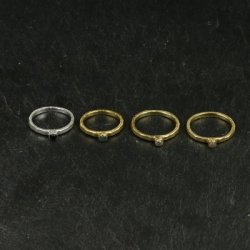 Guldbelagt fingerring med bl calcedon sten