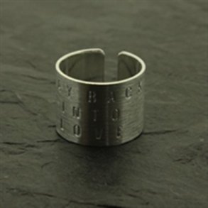 Fingerring Pure Bred med gravering (Slvbelagt)