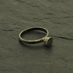 Fingerring m/slvkrone 16 mm.