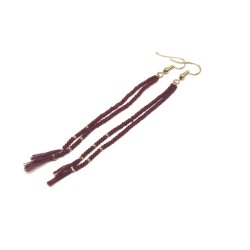 Lange perlereringe - Vinrd m. enkelte guldperler